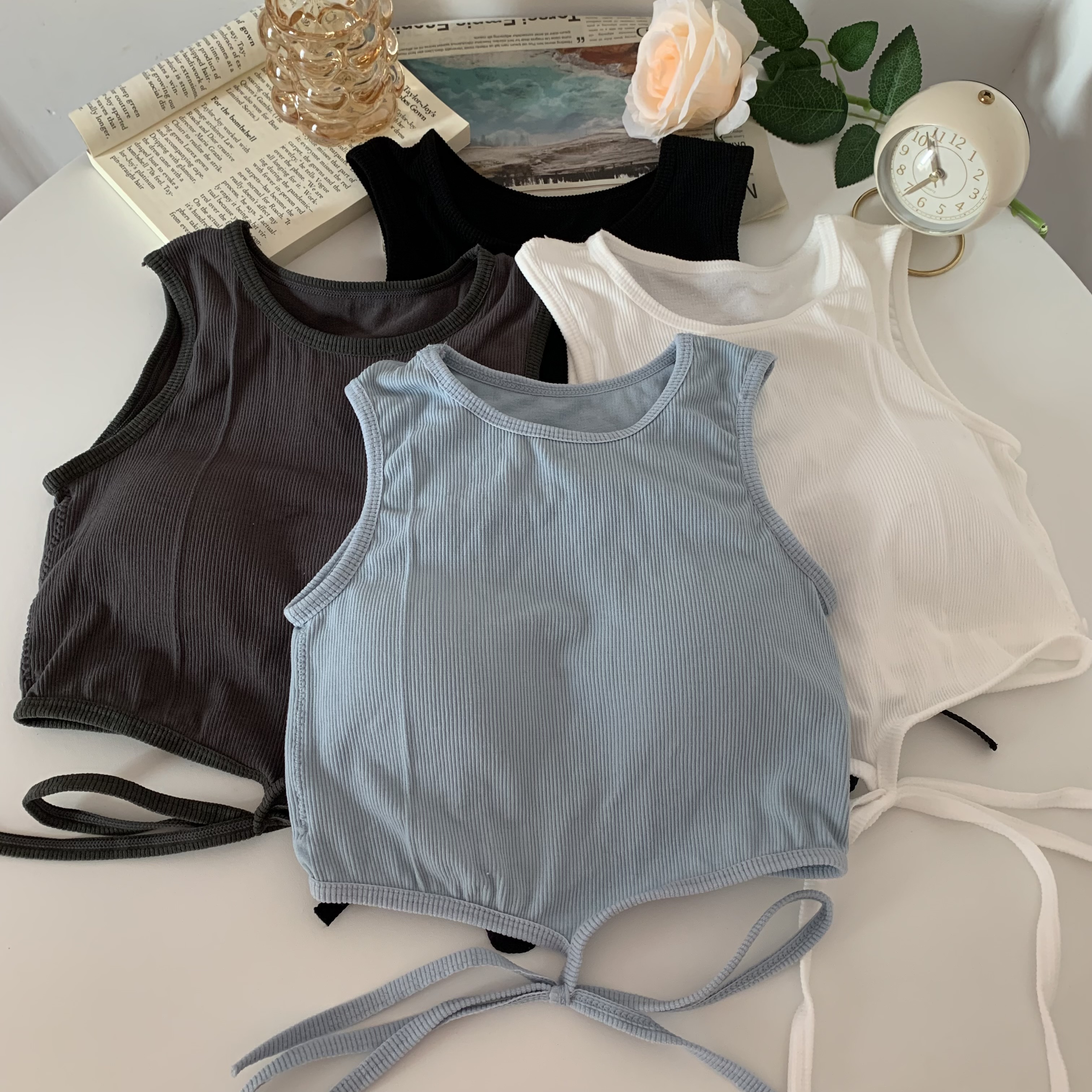 Real price summer Korean version sexy and beautiful back with straps and a tank top that can be worn on the outside and paired with a top to create a slimming fit