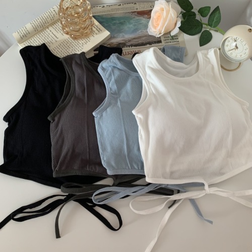Real price summer Korean version sexy and beautiful back with straps and a tank top that can be worn on the outside and paired with a top to create a slimming fit