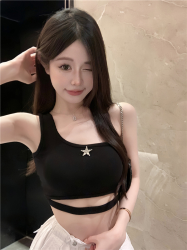 Real price real shot sexy tube top camisole women's summer design sense short section slim fit all-match hot girl top