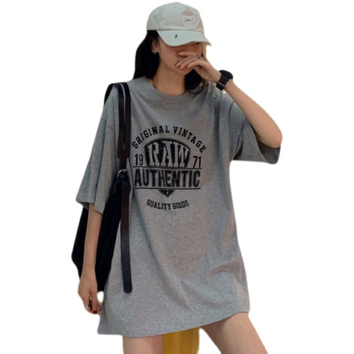 6535 pull frame cotton trendy brand short-sleeved t-shirt women loose Korean version ins trendy Harajuku style half-sleeved top women