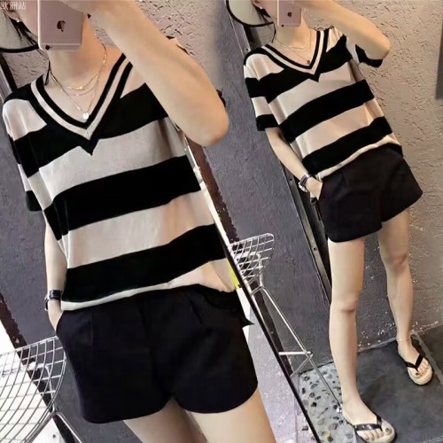 200 catties casual suit female  summer fat mm Tibetan meat loose large size short-sleeved T-shirt shorts two-piece set