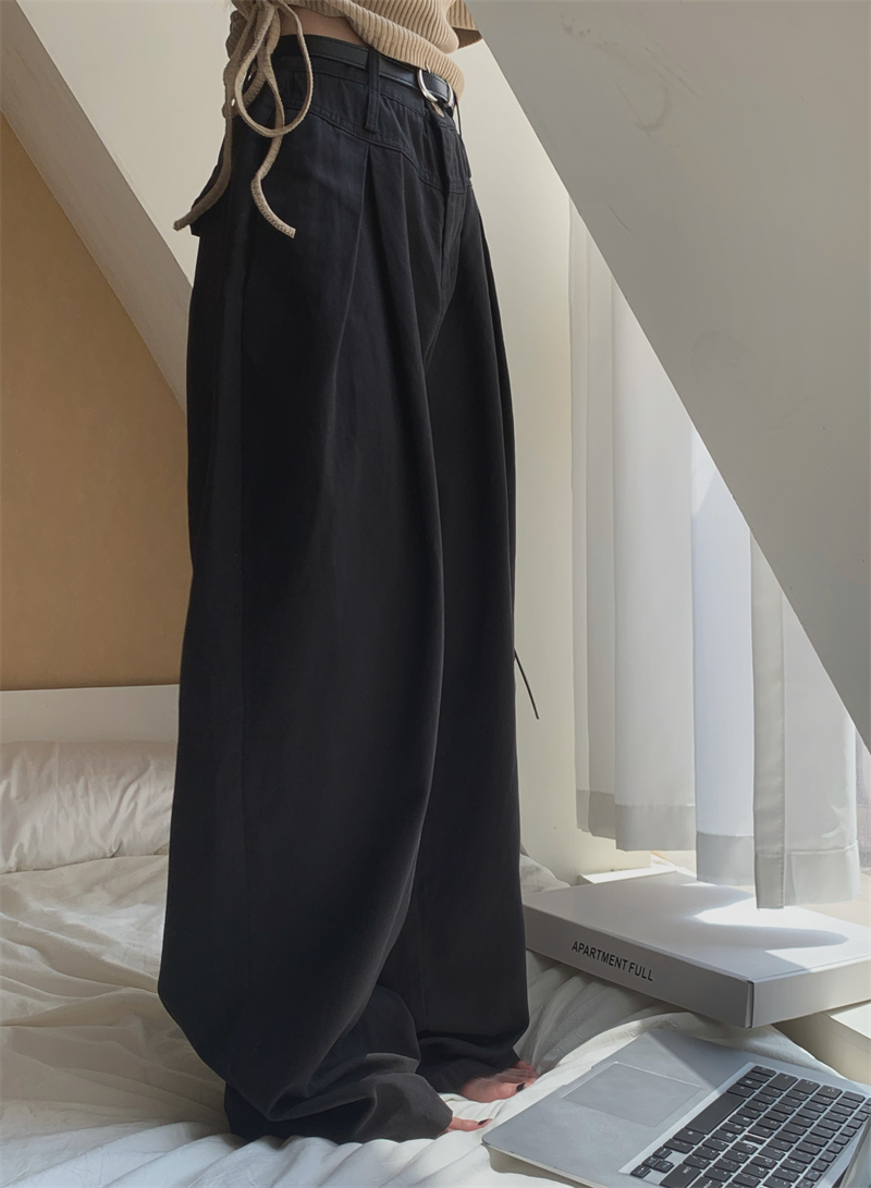 Real price real price summer new loose all-match high-waist casual pants women's wide-leg pants