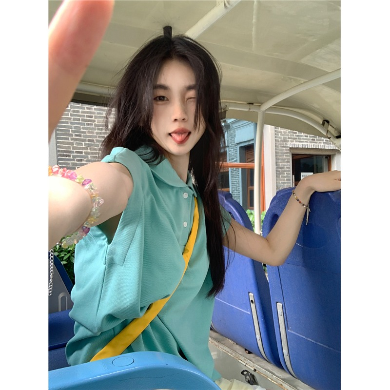 65/35 Zhudi short-sleeved T-shirt women's spring and summer 2023 new all-match design sense of thin bottoming shirt top