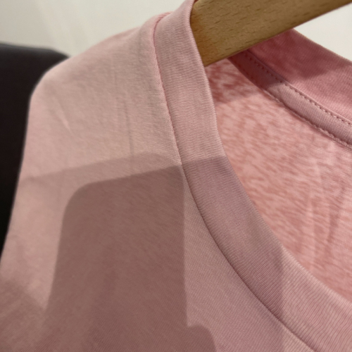 Cotton Rib Collar Back Wrap Collar Dropped Shoulders New T-shirt Versatile Women's Clothing