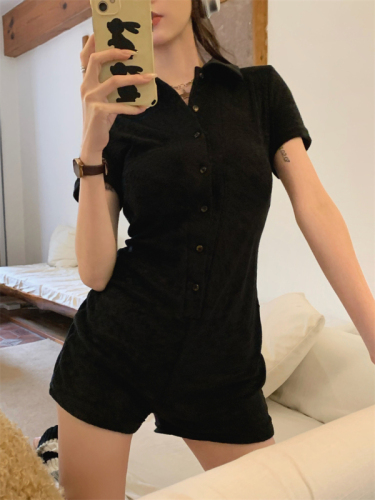 Real price real price summer new style thin single-breasted jumpsuit for women