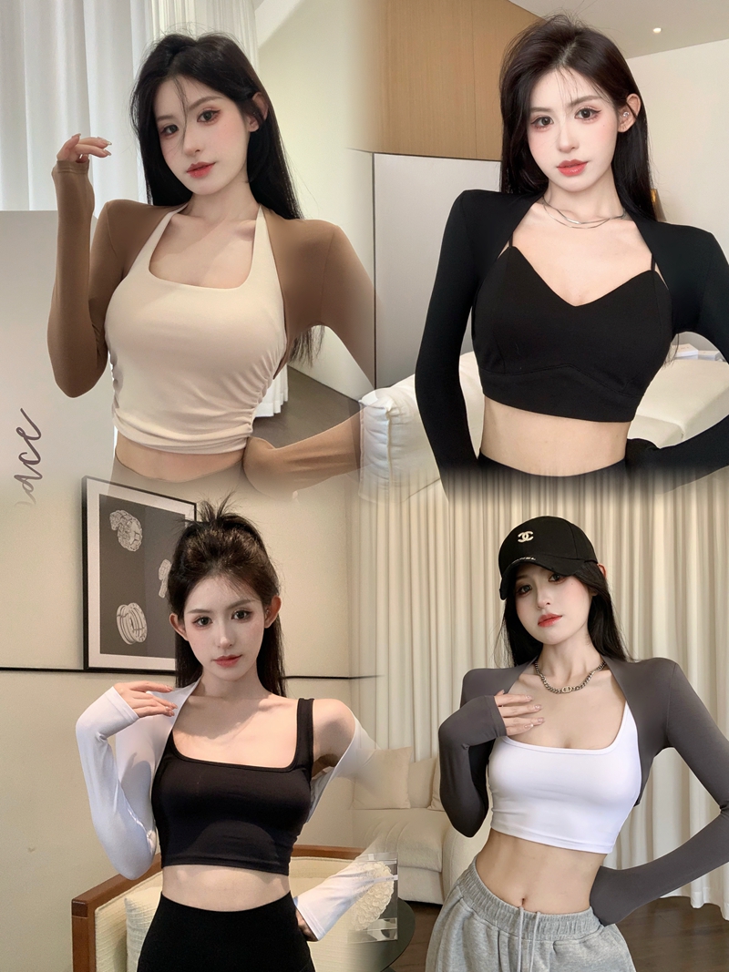 European and American style Ken bean outer sun protection cardigan women's short right-angle shoulder shawl blouse knitted waistcoat top