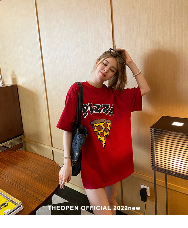 Cotton Rib Collar Back Wrap Collar Dropped Shoulders New T-shirt Versatile Women's Clothing