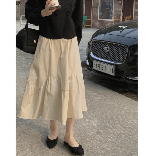 Under the inner Korean Dongdaemun temperament thin all-match skirt a-line skirt umbrella skirt high waist skirt female spring and summer