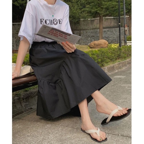 Under the inner Korean Dongdaemun temperament thin all-match skirt a-line skirt umbrella skirt high waist skirt female spring and summer