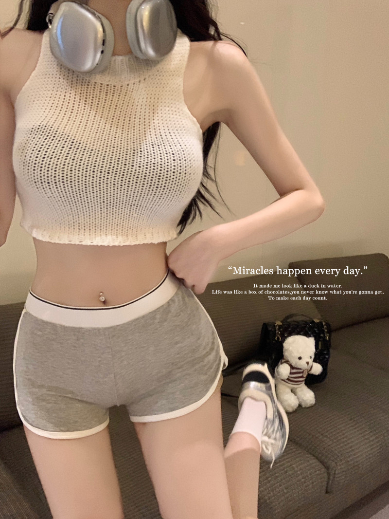 Real price pure desire wind high waist shorts female slim slim wide leg hot pants summer sports casual pants