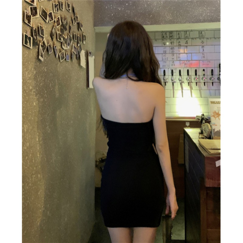 Sweet and spicy style hanging neck suspender dress women's summer  spring new women's clothing fried street A-line bag hip ultra-short skirt