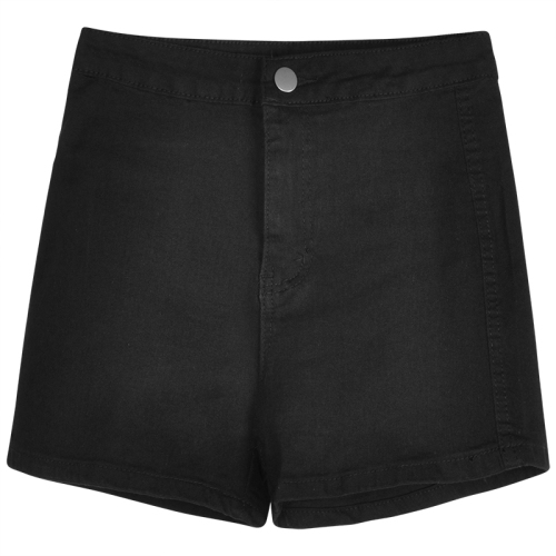 Hot girl denim shorts female ins summer 2023 new high waist thin black pants tight elastic bag hip hot pants
