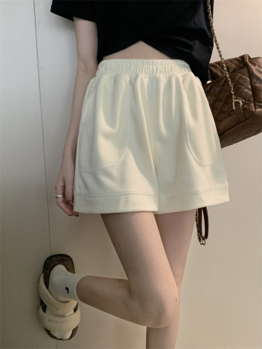 Real photos and real prices Summer loose high-waist slim casual shorts sports wide-leg hot pants