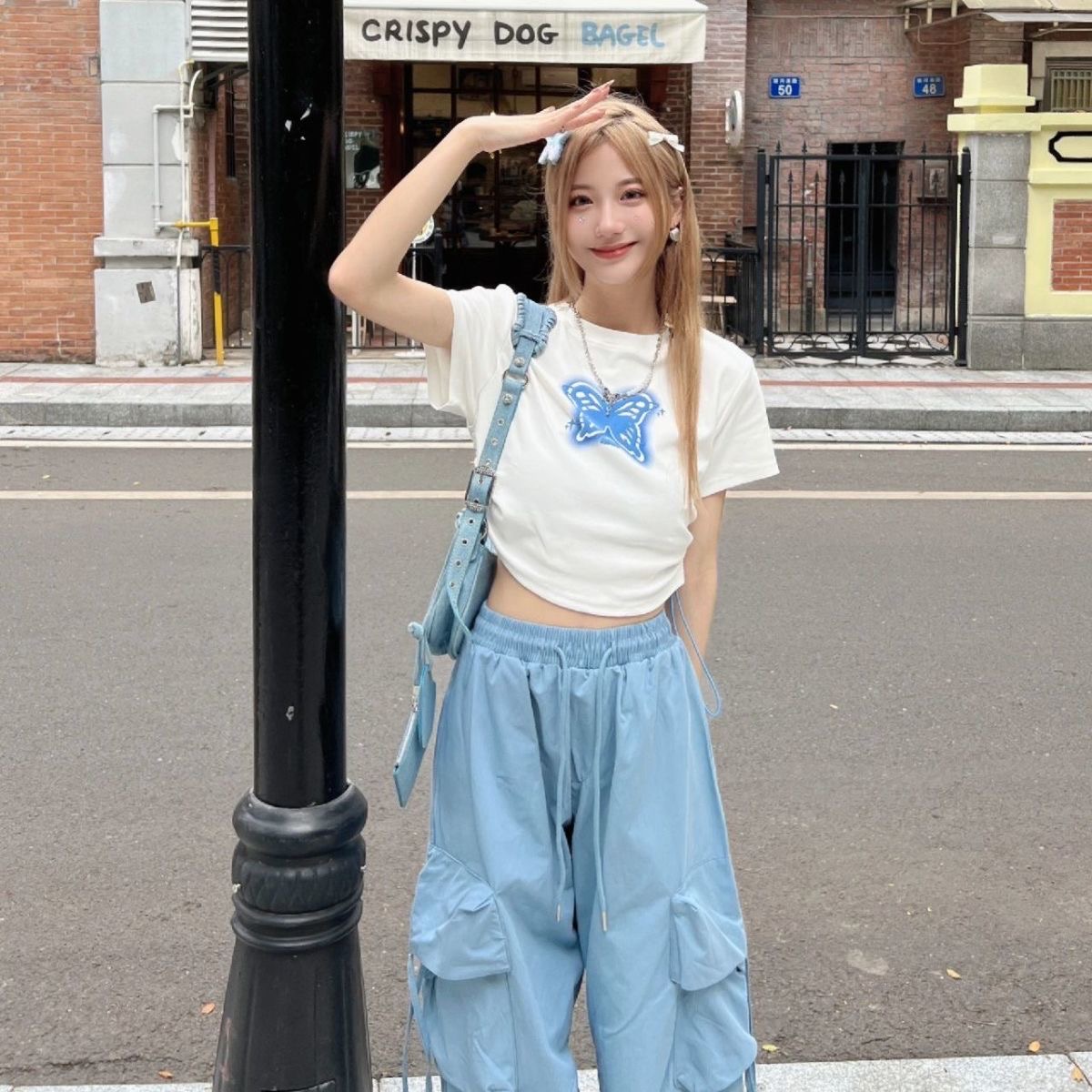 40 combed tight 210g quality slim short-sleeved t-shirt for women