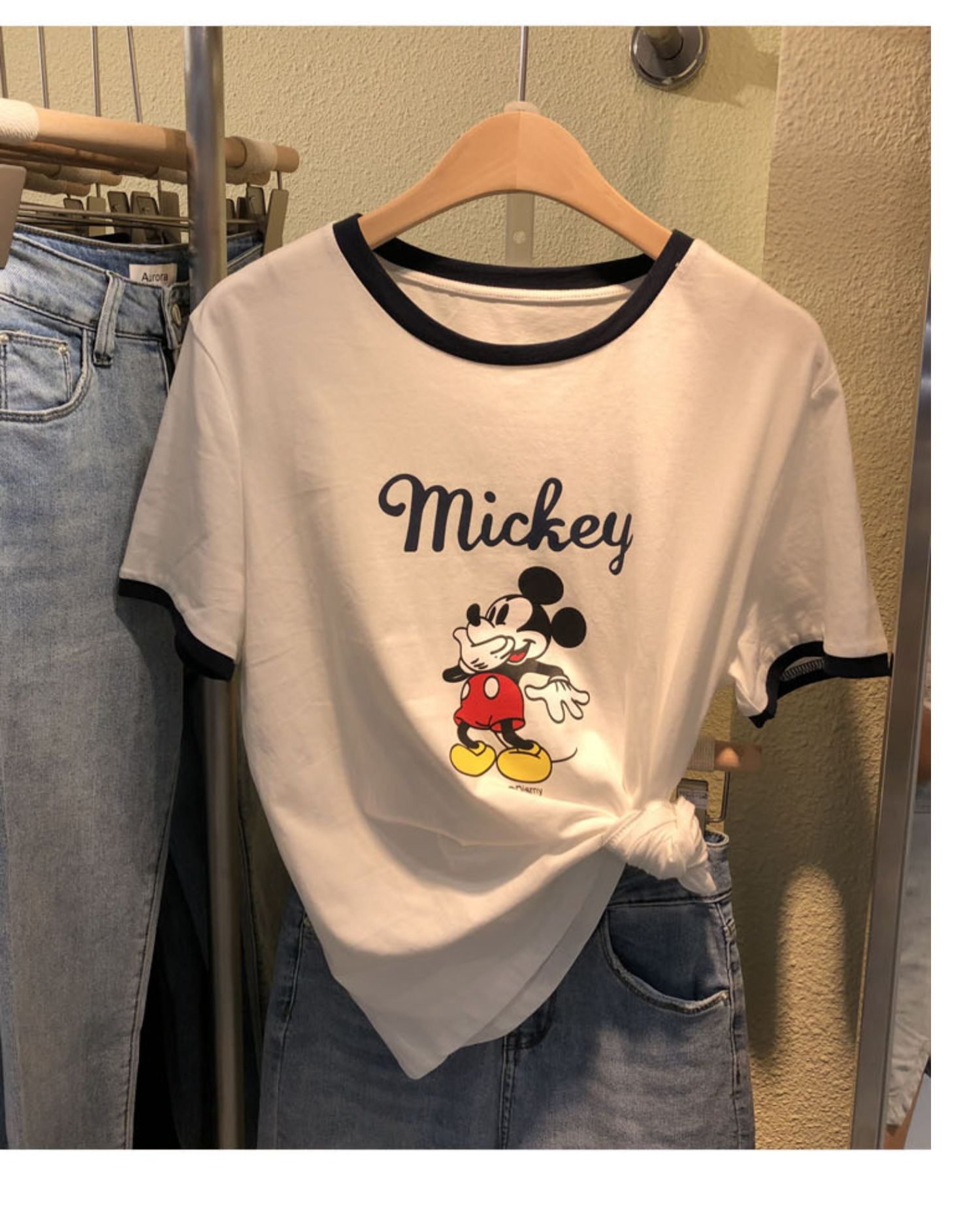 The new Douyin Xiaohongshu pure cotton color contrast color matching color stitching design sense loose short-sleeved T-shirt women's summer