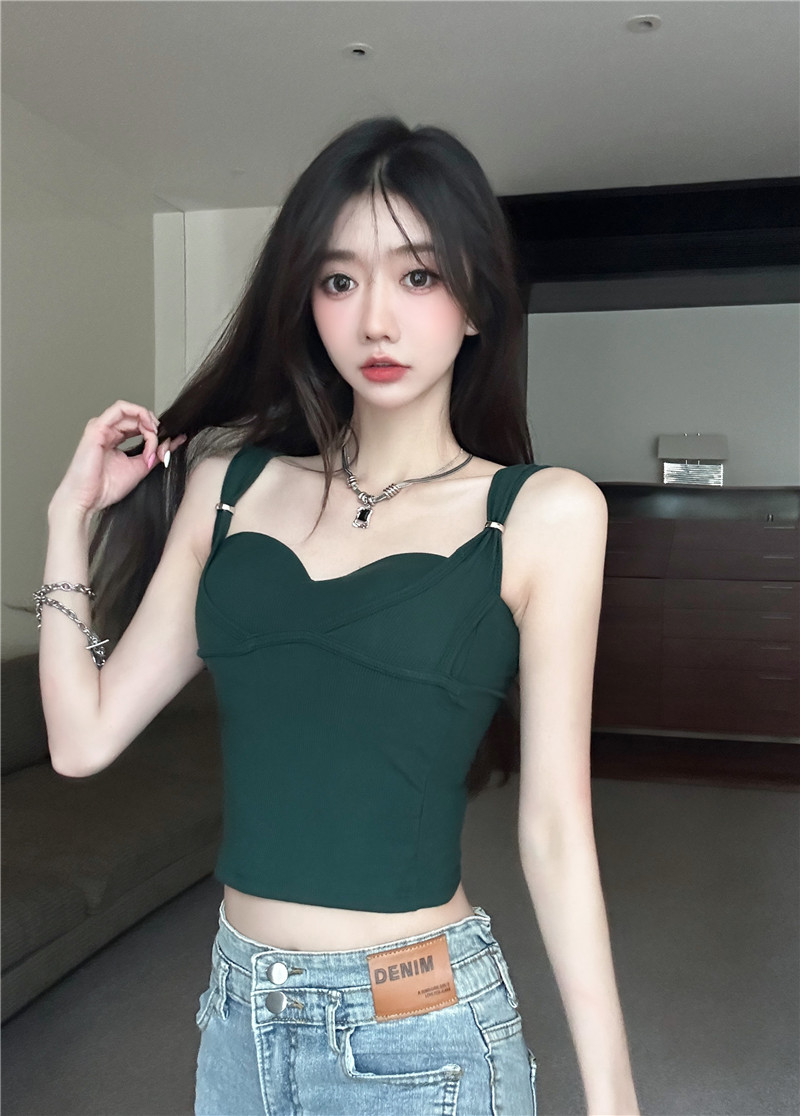 Real price real price summer camisole outerwear short section exposed belly button slim fit all-match sleeveless top hot girl