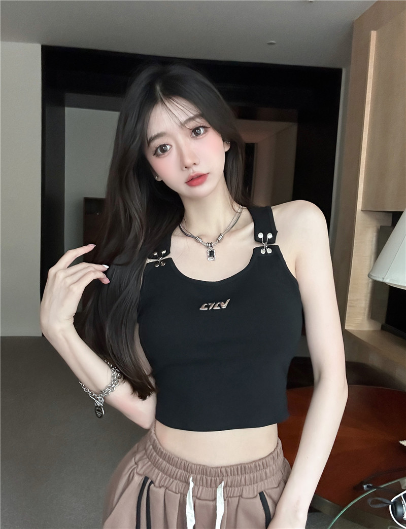 Real shot real price summer casual all-match hot girl camisole outerwear bottoming with chest pad sleeveless top