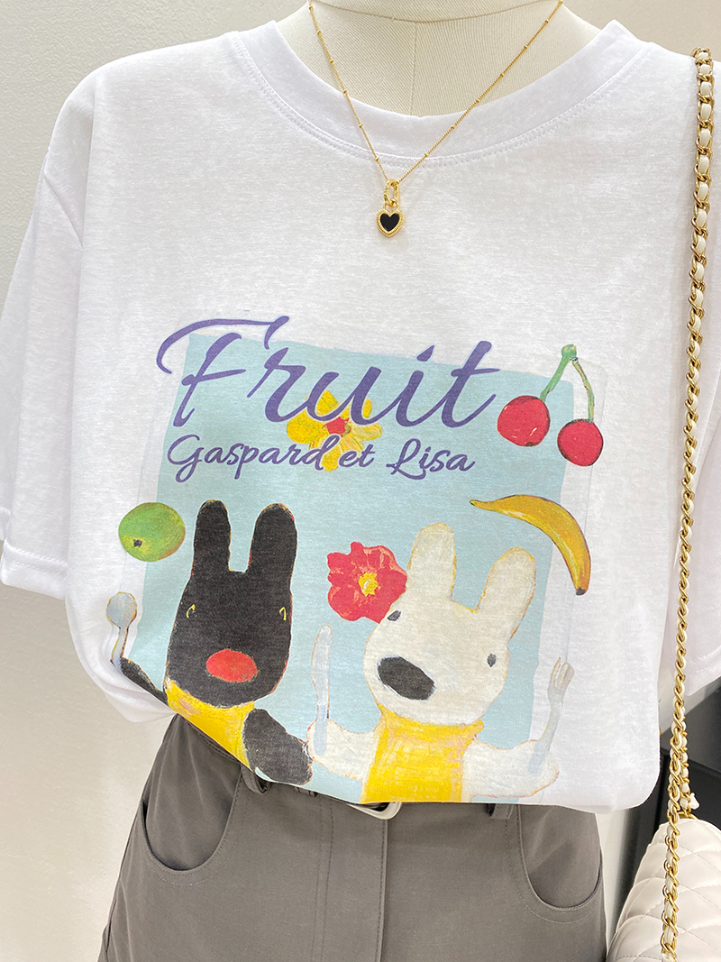 Cotton short-sleeved t-shirt women's thin section summer Korean version loose shoulder round neck ladies t-shirt white top all-match