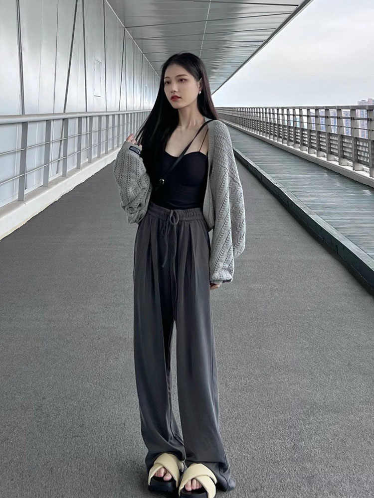 Gray hollow ice silk knitted cardigan women's summer sunscreen thin section air-conditioned shirt long-sleeved shawl with blouse top