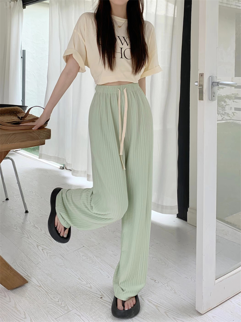 Real price new drawstring lazy wind puff drape casual mopping pants