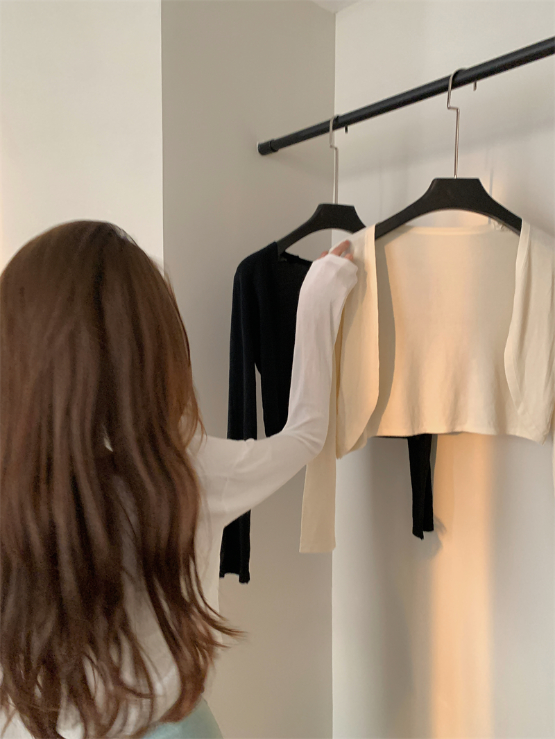 Real shot and real price Summer sun protection knitted cardigan women's thin coat ice silk outer blouse shawl air-conditioning shirt