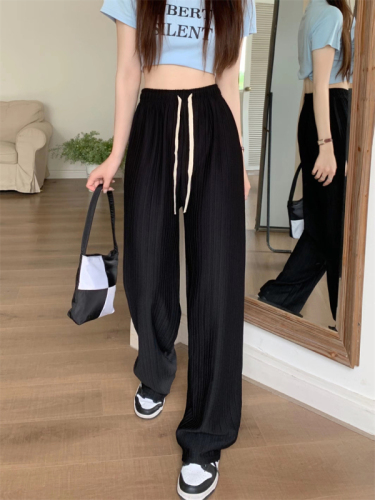 Real price new drawstring lazy wind puff drape casual mopping pants