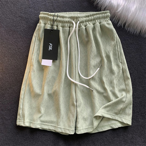 Ice Silk Sports Shorts Women 2023 Summer Thin Section Pleated Loose High Waist Drape Casual Wide Leg Five Point Pants