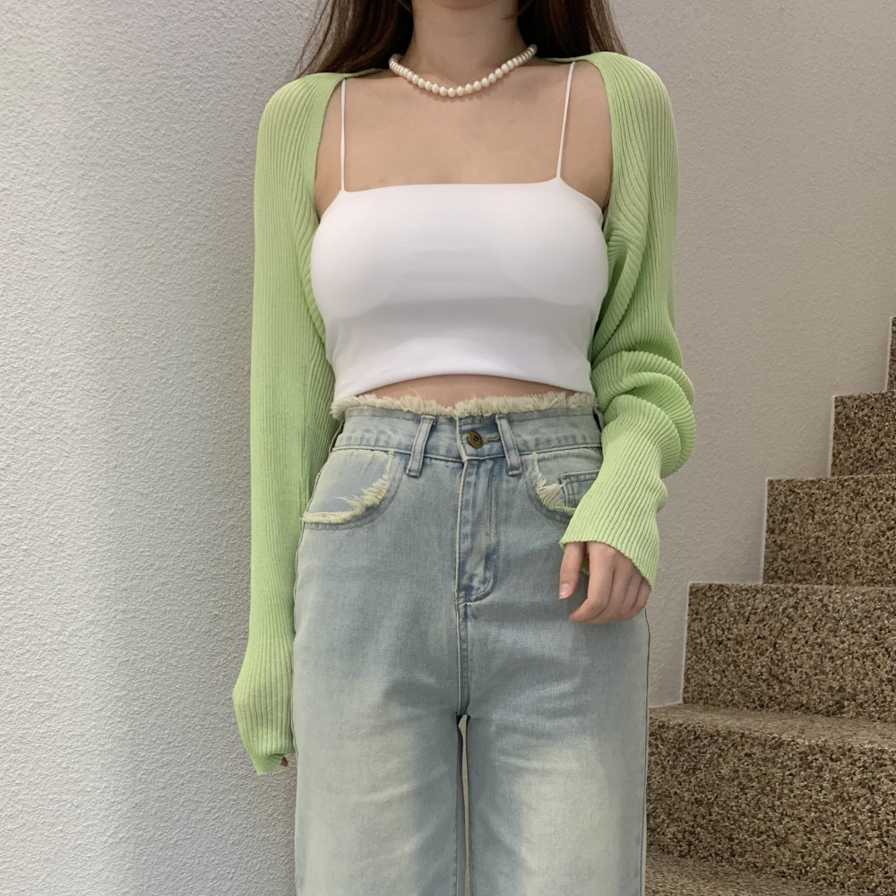 Spot feminine long-sleeved shawl knit