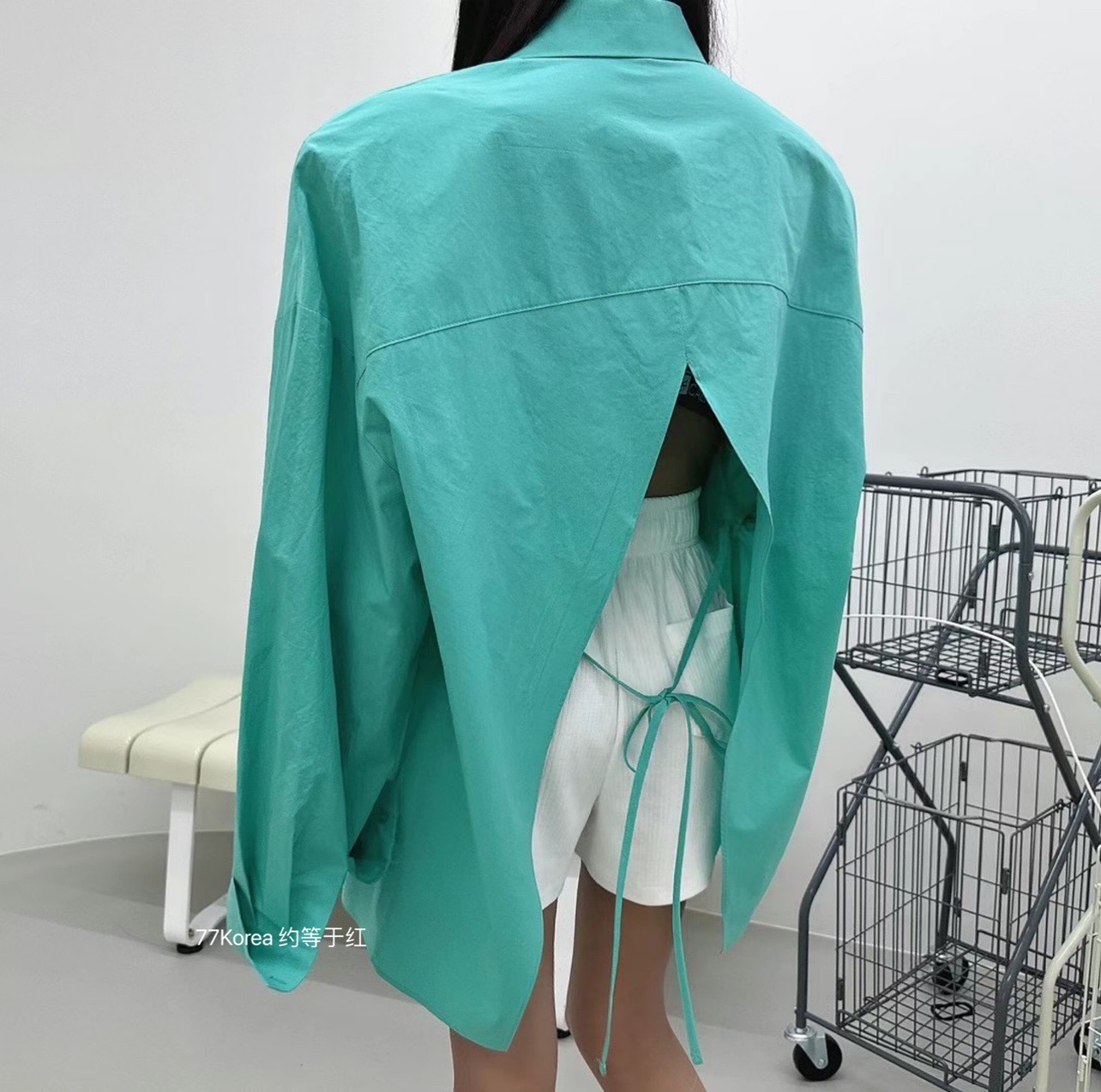Spot 2023 Korean Dongdaemun Loose Western Style Open Back Sunscreen Shirt
