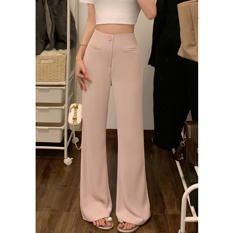 2023 Summer New Casual Pants Design Sense Suit Pants Women's Micro Trumpet Slim Slim Pants