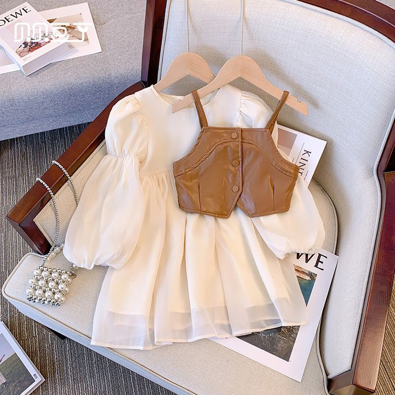 Girls' little fragrance dress 2023 new foreign style fashionable children's skirt girls baby birthday princess loli skirt