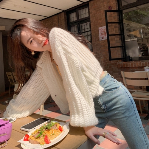 Zeng Xiaoxian's  new net red spring and summer sweater cardigan women's super nice-looking chic cold knitted top coat
