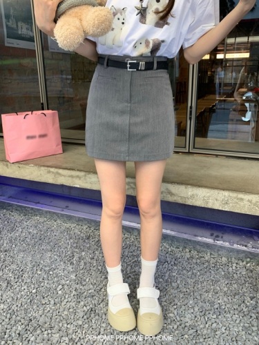 PPHOME self-made ~ A-line suit skirt summer classic all-match suit skirt high waist slim skirt skirt skirt