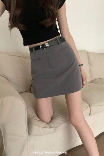 PPHOME self-made ~ A-line suit skirt summer classic all-match suit skirt high waist slim skirt skirt skirt