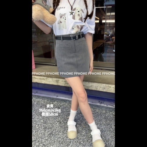 PPHOME self-made ~ A-line suit skirt summer classic all-match suit skirt high waist slim skirt skirt skirt