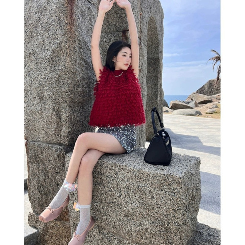 2023 autumn and winter new Korean Dongdaemun wool knitwear net red same style GLYP simple all-match casual sweater women