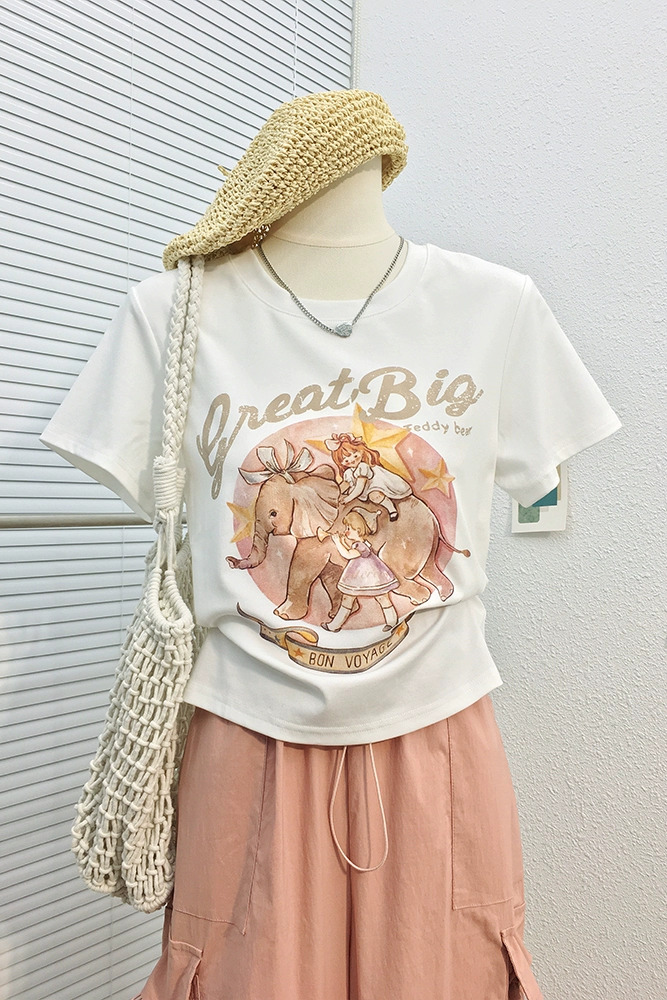 Official picture 92 cotton/8 spandex 40 counts 210g pure cotton slim short T-shirt women's short sleeves