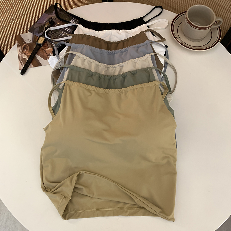 Actual shot and real price. Retro Korean style sexy suspender design. Short inner top for European and American hotties.