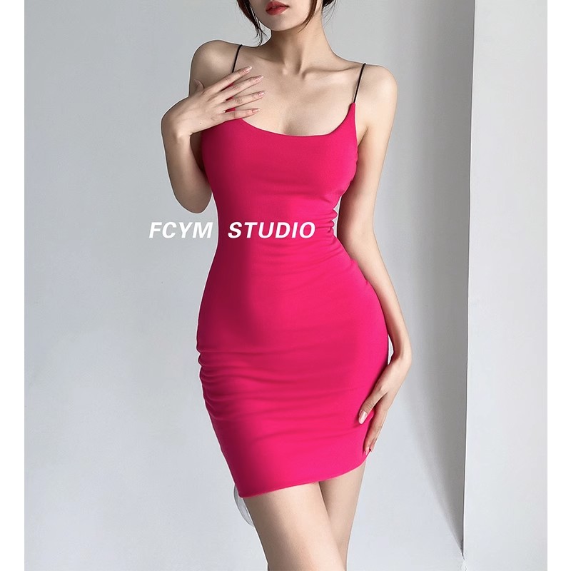 European and American style spring and summer stepmother skirt sexy tight suspender dress slim hot girl bag hip skirt female pure desire skirt