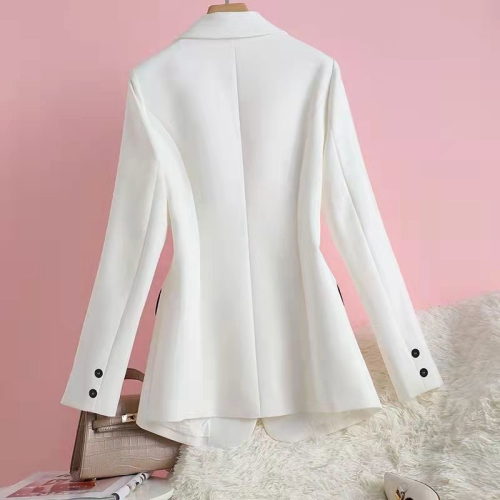 White suit women's jacket spring and autumn new style small suit slim temperament top high-grade non-ironing suit waist