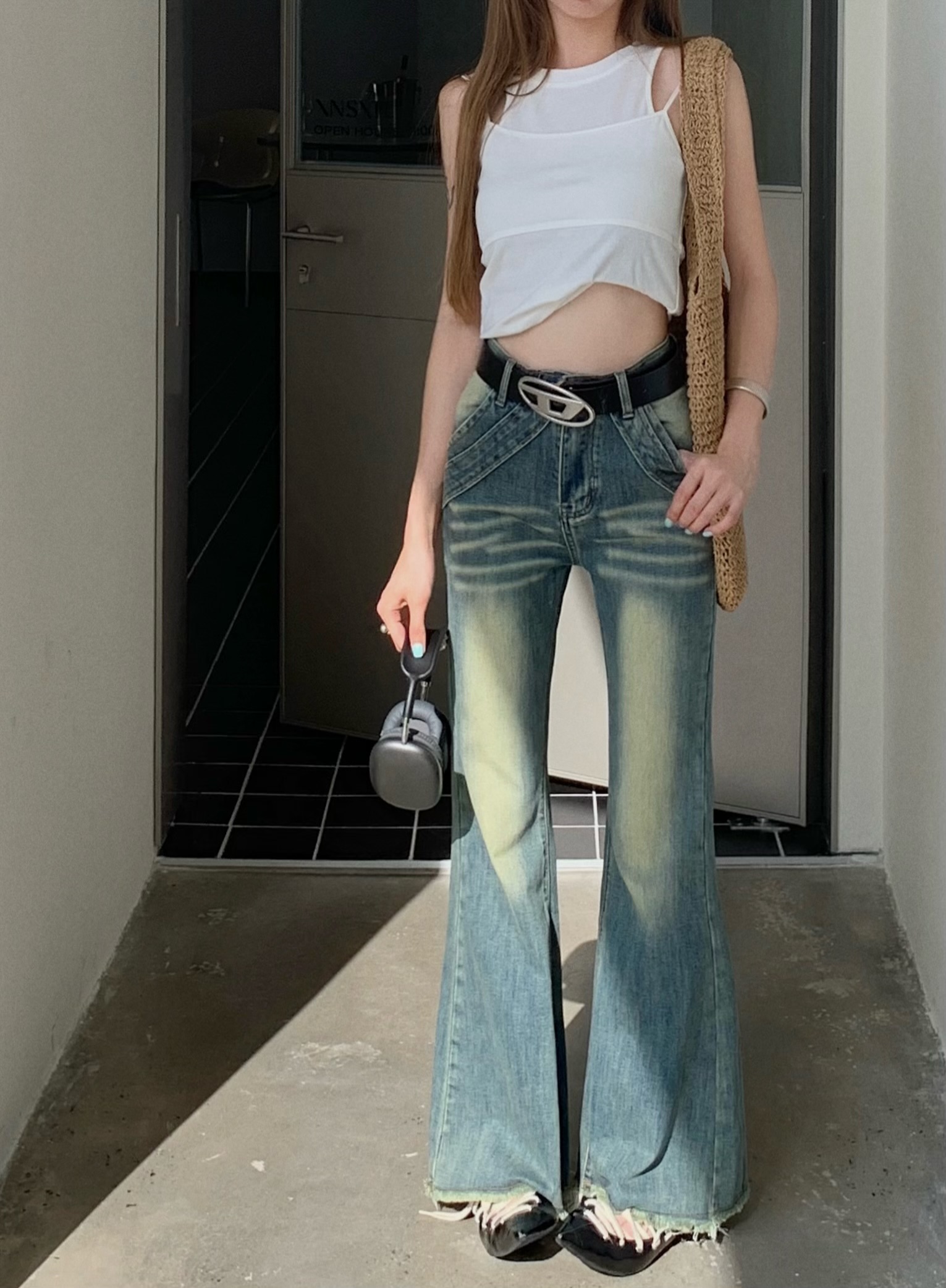 Women's Retro Versatile Spice Girls High Waist Stretch Jeans