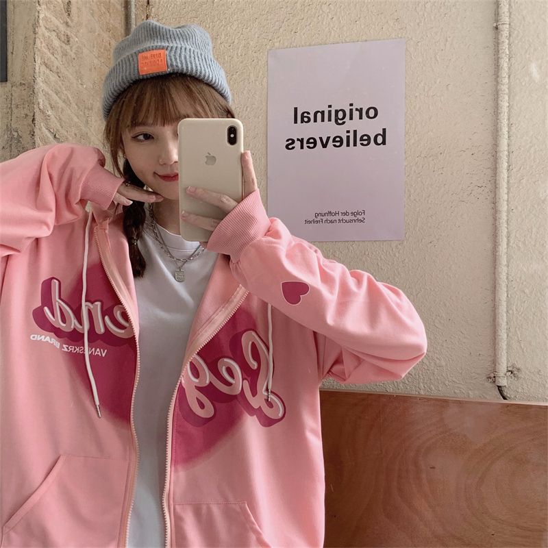 New 2023 15% cotton 85% fiber autumn cardigan hooded sweater women's thin section