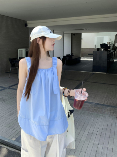 ~Summer loose wide type all-match small sling temperament small fresh sleeveless top female Korean style chic