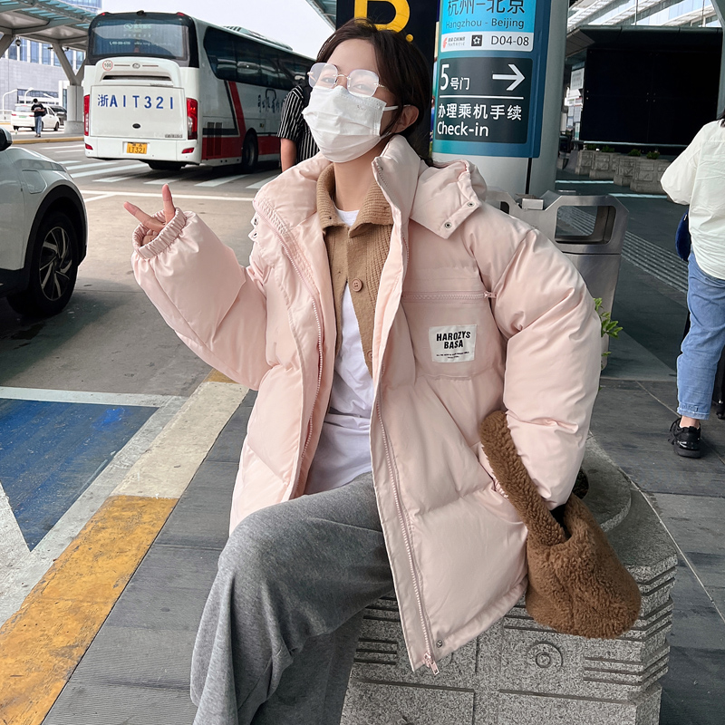 Korean version of Yang Bubble bread clothing winter 2023 new small student loose cotton jacket down jacket female