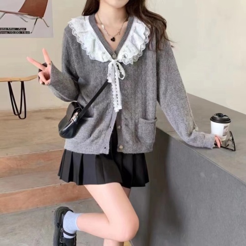 Cool girl salt style lazy style sweater for women thickened winter French retro design niche sweater top trend