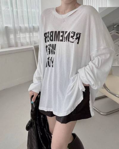 Han Dynasty Sweet Cool Girl Trendy Casual Long Sleeve T-Shirt