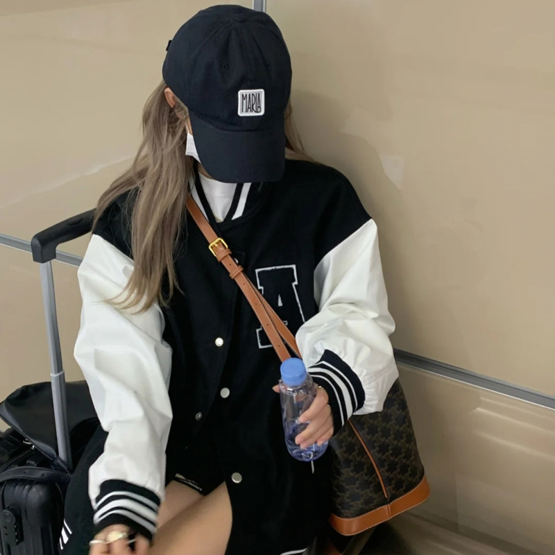 Baseball uniform women's thin section ins tide Korean version all-match jacket bf lazy wind couple