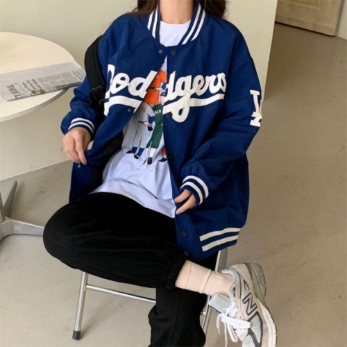 Coat men's and women's trendy ins spring and autumn thin jacket Korean version of the new student loose Yankees baseball uniform couple models