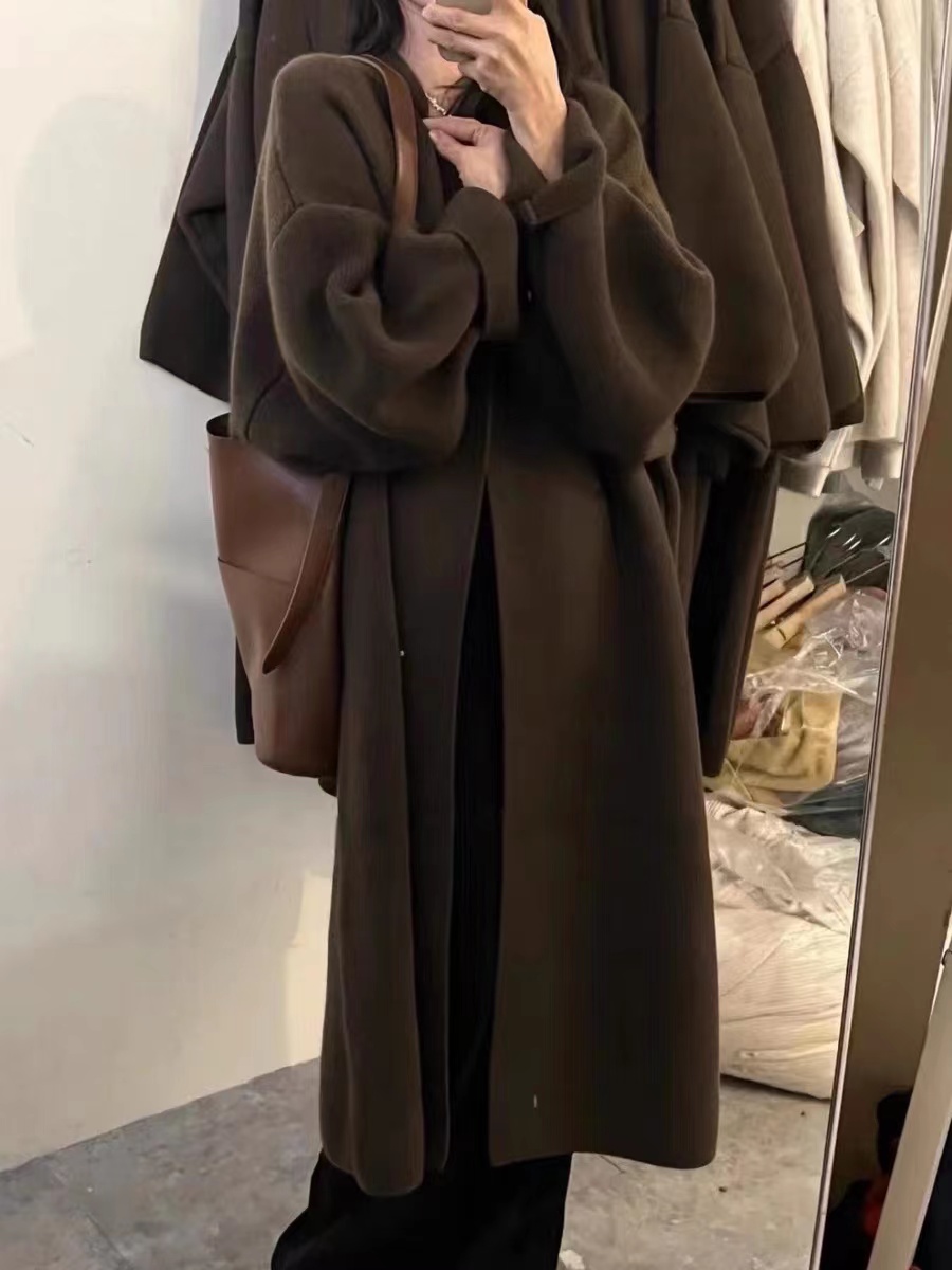 Original quality mid length sweater coat cardigan coat