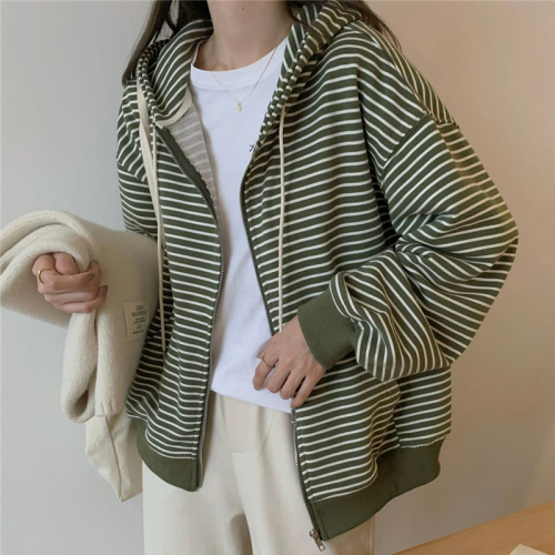 Large fish scales 260g 100% polyester fiber thin sweater women's hooded stripes double-layer cap with back wrap